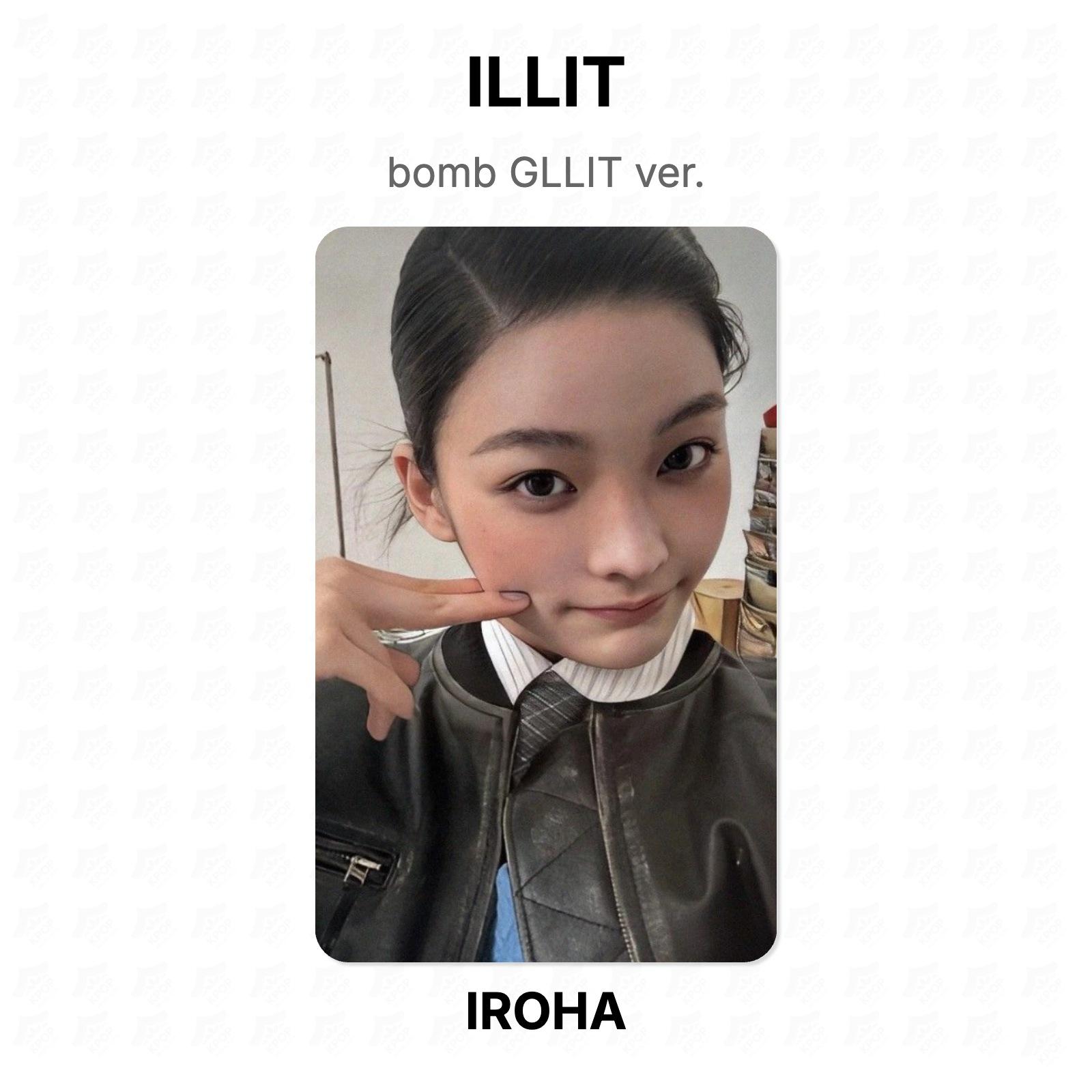 ILLIT bomb GLLIT версия. Официальная фотокарта IROHA 02