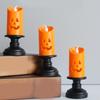 Halloween LED Light Candle Kolorowa dynia Dekoracja stołu Strona główna Impreza