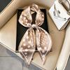 Art French Polka Dot Long Silk Scarf Femininity Versatile High Sense Spring and Autumn New with Shirt Scarf Belt