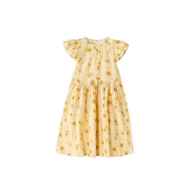 Deesha Mädchen Sommer A-Linien Baumwollkleid mit Aufdruck