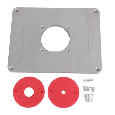 Placa de Inserção para Mesa de Router DIY 300mm X 235mm X 9.5mm e Anel de Inserção Marcenaria