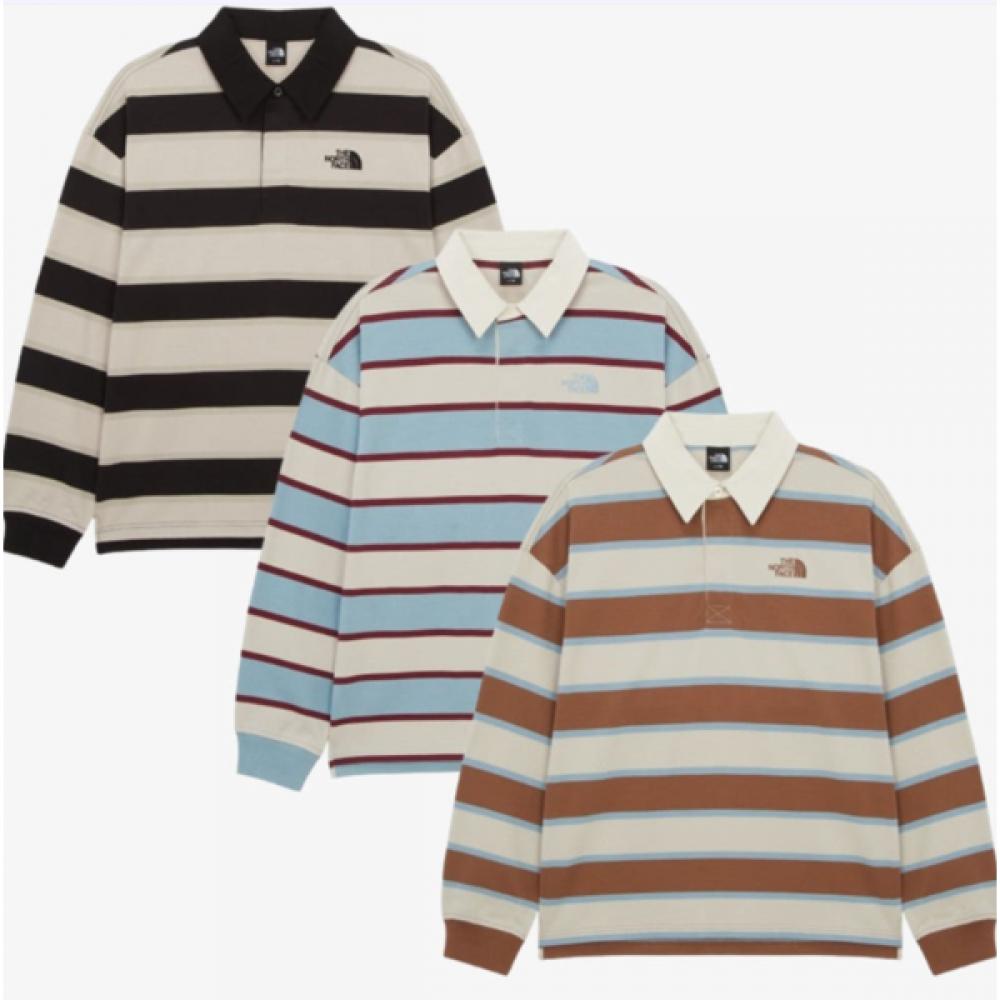 

The NorTh Face Men S eaSy On STripe Polo T ShirT looSe fiT nT7Tr57 BLK (BLACK)/95(M)