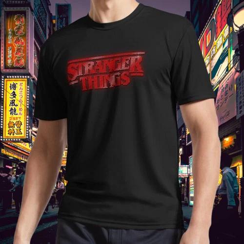 Men s and Women s T-shirts Stranger Things 4 Red Pixel Sparkles XXXL