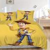 3pcs Yellow Woody Toy Story Bedding Set - 1 Soft Quilt Cover + 2 Pillowcases, Machine Washable - Suitable for All Seasons, Perfect Gift for Famil