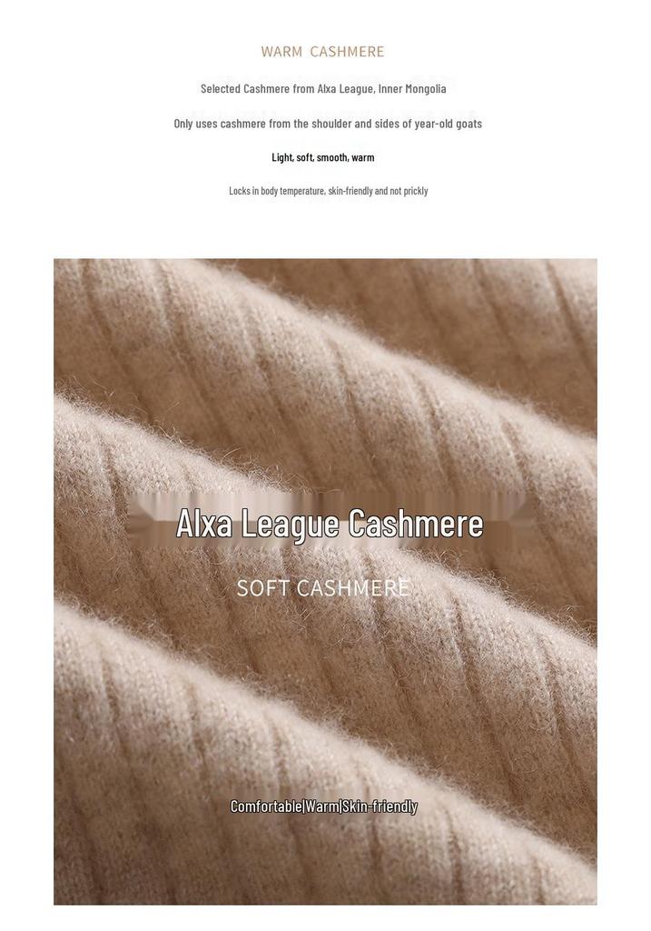 Women's Slim Fit Striped Cashmere Cardigan - Stand Collar, Long Sleeve, Zipper Knitwear Sweater for Autumn & Winter