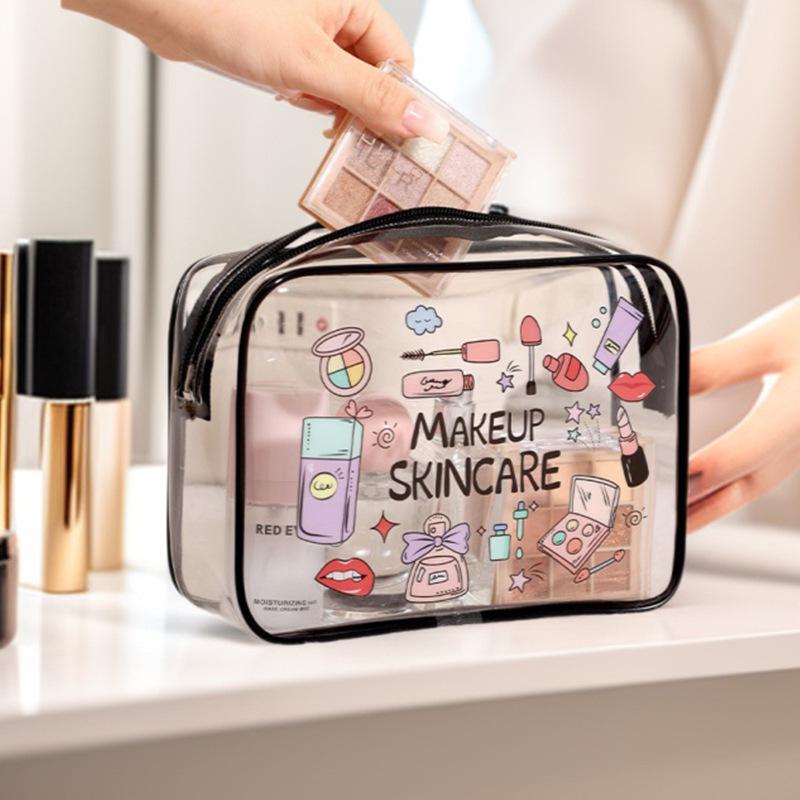 Transparente Wasserdichte PVC Kosmetiktasche - Tragbare Reise-Kulturbeutel-Aufbewahrung mit großem Fassungsvermögen und individueller Logo-Option