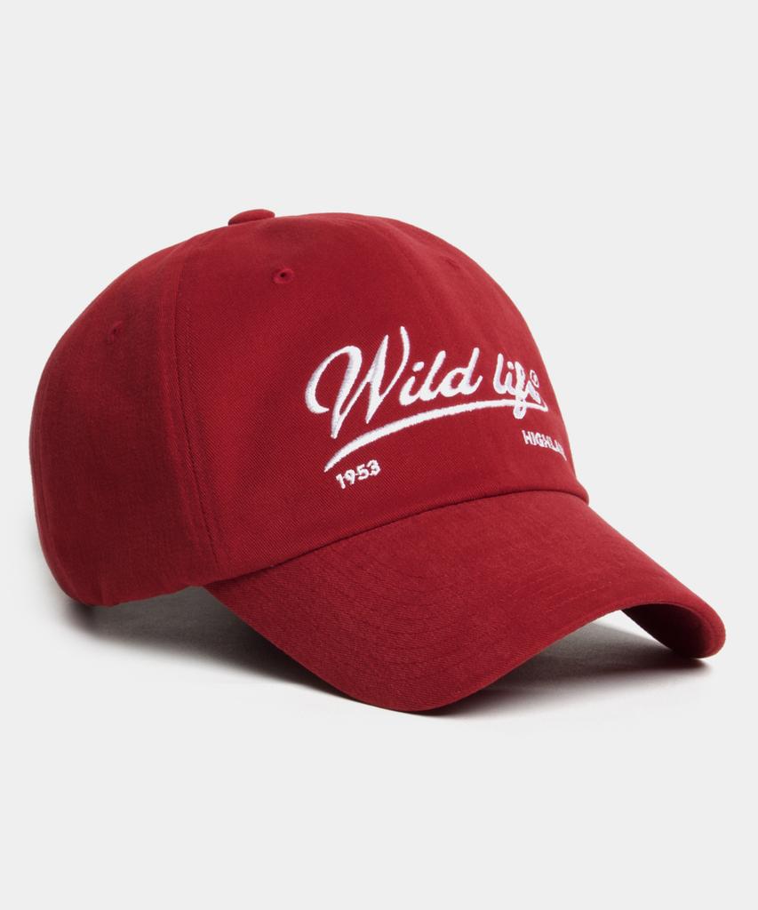 Peullaeto Peach Fabric Ball Cap Wild Life Cap Red