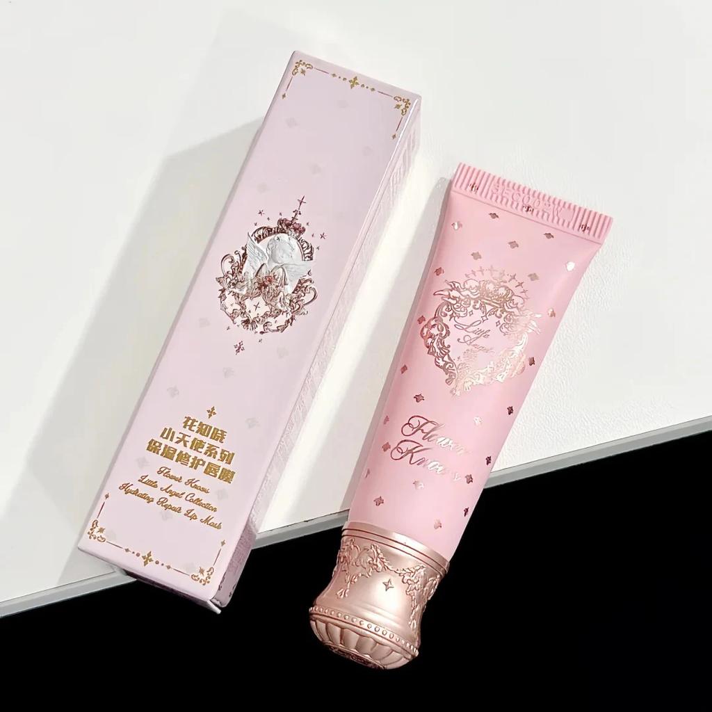 Flower Knows Little Angel Vegan Repair Lip Mask Hyaluronic Acid 24H Hydration Tinted Lip Care Lightweight Glossy Finish