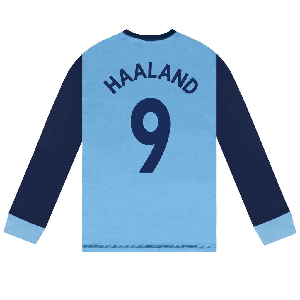 Manchester City FC Boys Erling Haaland 9 Long Pyjama Set