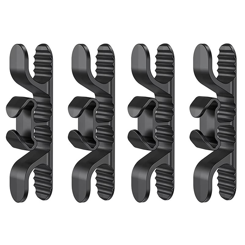 

4Pcs Kitchen Cord Organizer Multifunctional Adhesive Cable Clip Spoon Holder No Drill Wire Winder Storage Hook for Kitchen чёрный