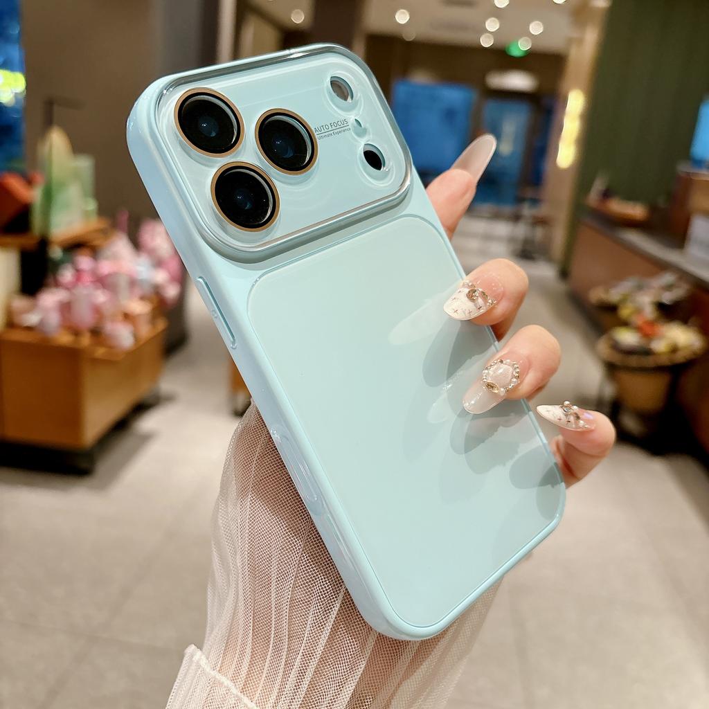 Summer solid color becomes larger in seconds, and the window is suitable for Apple 17promax mobile phone case iPhone16pro all-inclusive 14/15.