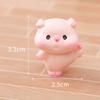 Cute Gourmet Pig Ornament Cartoon Piggy Figurine Car Desktop Decoration Micro Landscape Dollhouse Miniature Toy