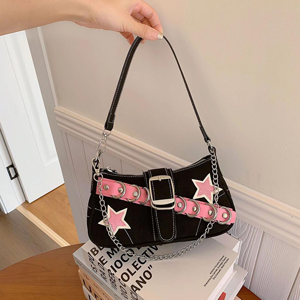 Niche Design Baguette Bag Women'S Tide Sweet Cool Babes Premium Feeling Armpit Bag