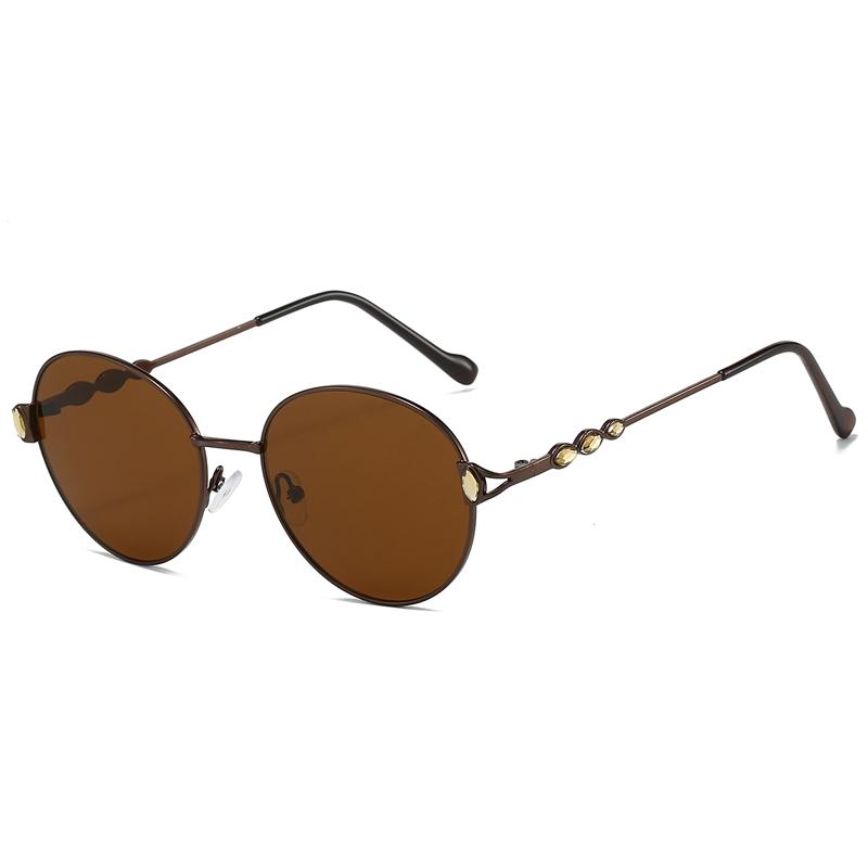 Vintage Kulaté Sluneční brýle s kamínky Dámské Nová móda Gradientní Sluneční brýle Trendy Sladký Design Ležérní Odstíny