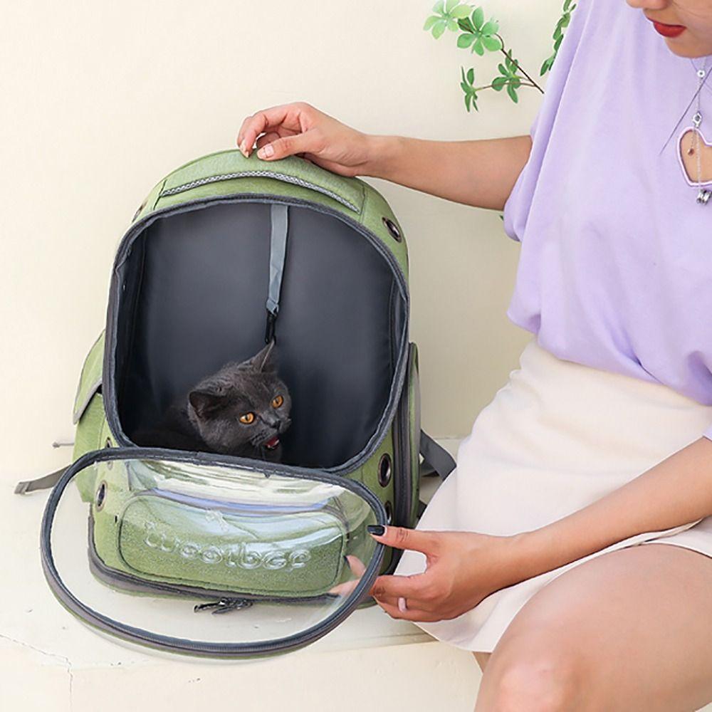 Breathable Cat Space Capsules Large Capacity Pet Double Shoulder Bag Sturdy Pet Backpack  Cat/Puppy
