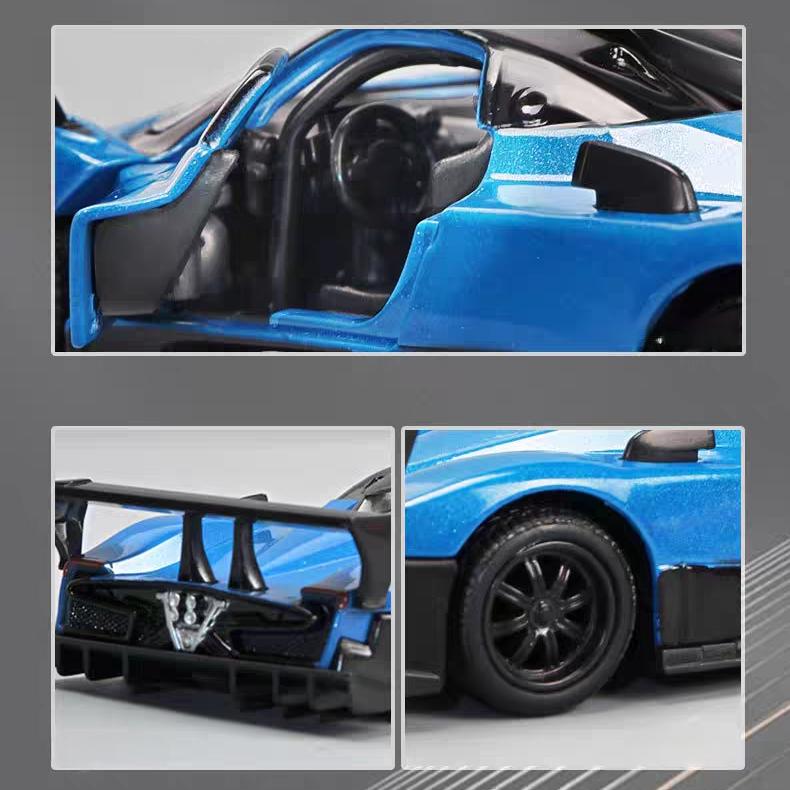 Pagani Zonda R Supercar 5 Inch Metal Car Simulation Diecast & Toy Vehicle RMZ City 1:36 Alloy Model Pull Back Car