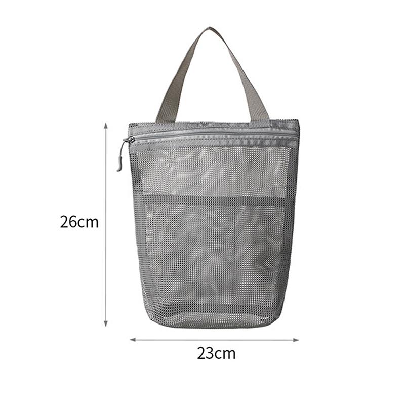 

23X26 см Портативная косметичка с удобной ручкой, большой вместимости, сетчатая сумка для хранения туалетных принадлежностей, косметичка для деловых поездок и путешествий серый