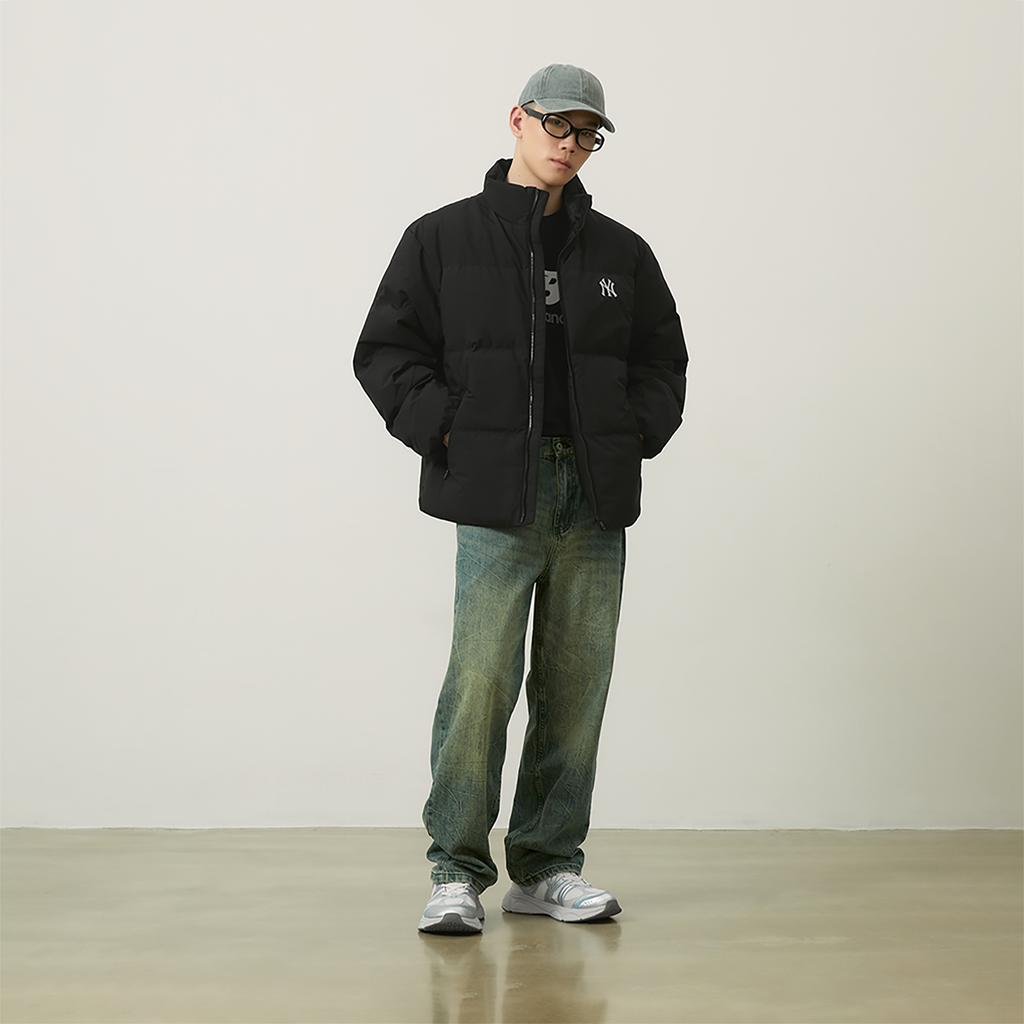 New MLB New York Yankees Basic Collection 24FW Down Jacket Unisex Black 3ADJB0446-50BKS