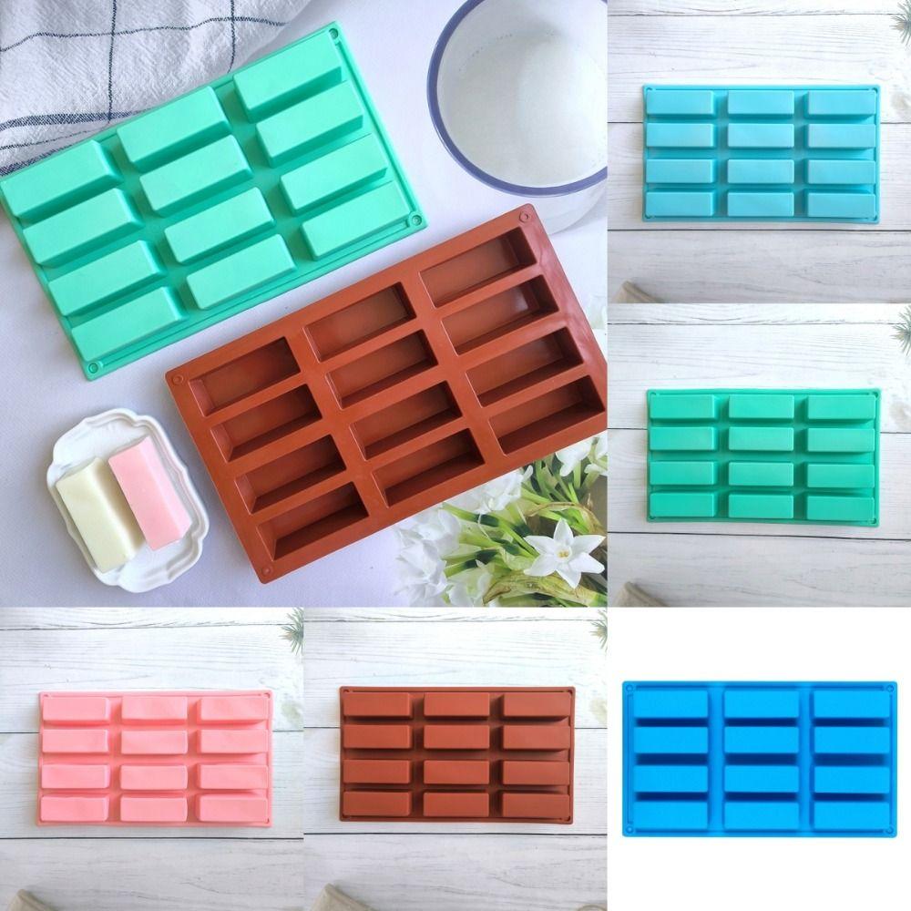 

Silicone Brownie Molds Easy to Release Protein Bars Maker Reusable Baking Mould Tray for Kitchen brick червоний колір
