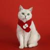 Christmas Pet Collar Embroidered Christmas Tree Snowman Santa Claus Elk Pattern Pet Knitted Scarf Hat Set