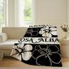 Fashion Print A Alba R Rosa Blanket For Sofa Office Bed Plane Travel Sleep Read Relax Camping Soft And Warm