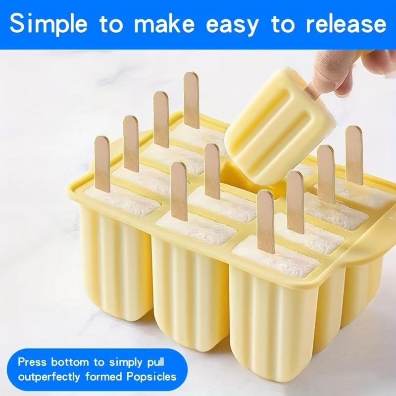 1pc Silicone Ice Pop Maker Mold with Non-Stick Easy Pull Lever , Central Lever Release System , Heavy Duty Silicone Freezer Safe Ice Cream
