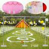 6x3M Wedding Backdrop Stand for Party Stage Events Heavy Duty Metal Pipe Drape Kit Large Curtain Frame Support