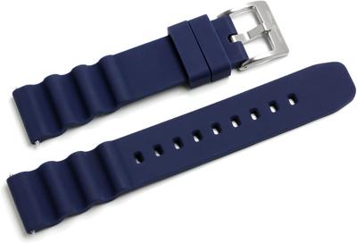 Blue Impulse Watch Replacement Strap Silicone Rubber Strap Replacement Navy Blue Width 20mm