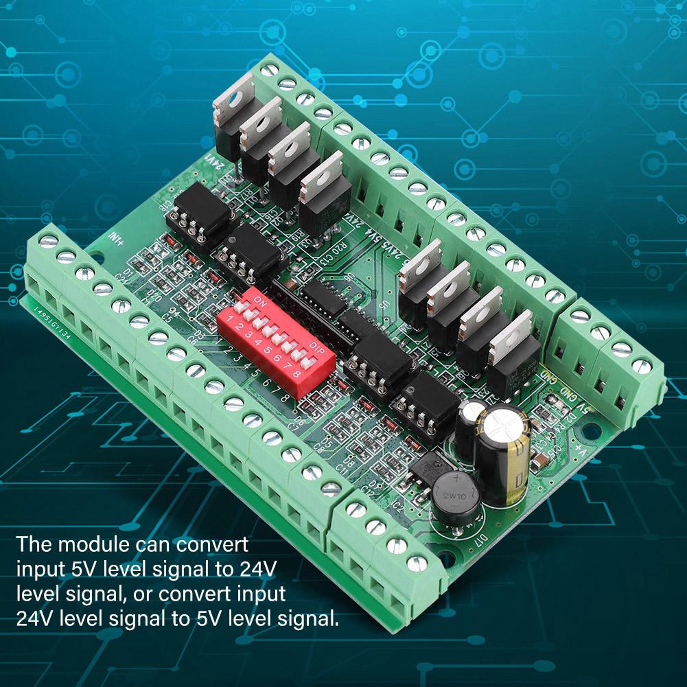 8Channel NPNPNP to NPN 5V24V SquareWave Signal Conversion Module Level Converter 10MHZ