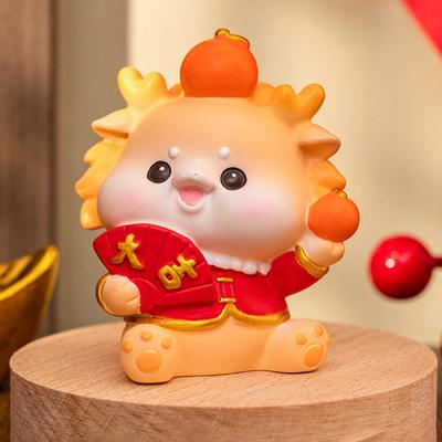 Chinese Year Cartoon Dragon Figure, Fengshui Statue, Decoration