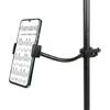 Adjustable Gooseneck Smartphone Holder Portable Phone Stand with Secure Lock Plastic Texture for Microphone Stands