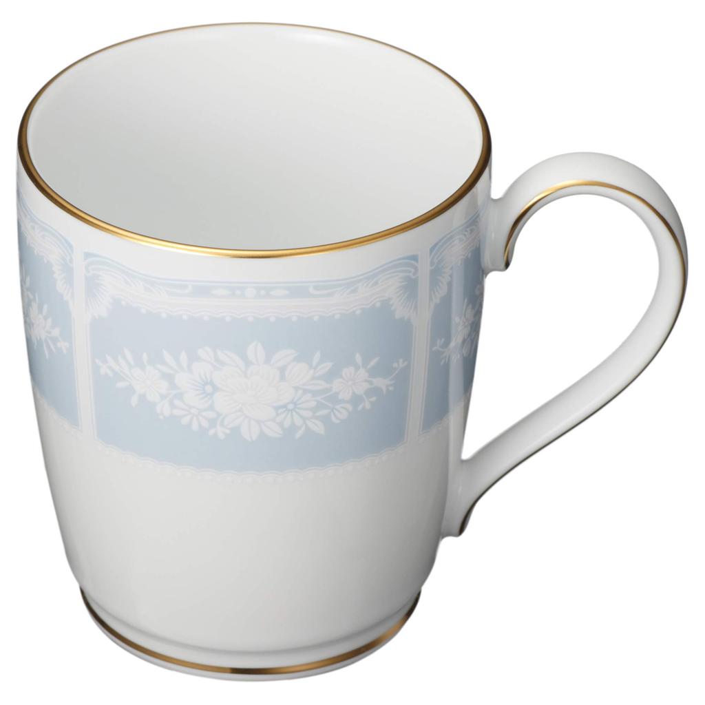 Noritake Mugg, 280cc, Lacewood Guld, Blå, Fint Porslin, T9755A1507