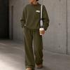 Women's Stylish Casual Long Sleeve Color 2 Piece Sweatsuit Set for Everyday Wear