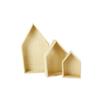 Maisons en bois - MEGACREA DIY - Set de 3 pièces - 19, 15 et 11 cm - Personnalisables - Bois naturel