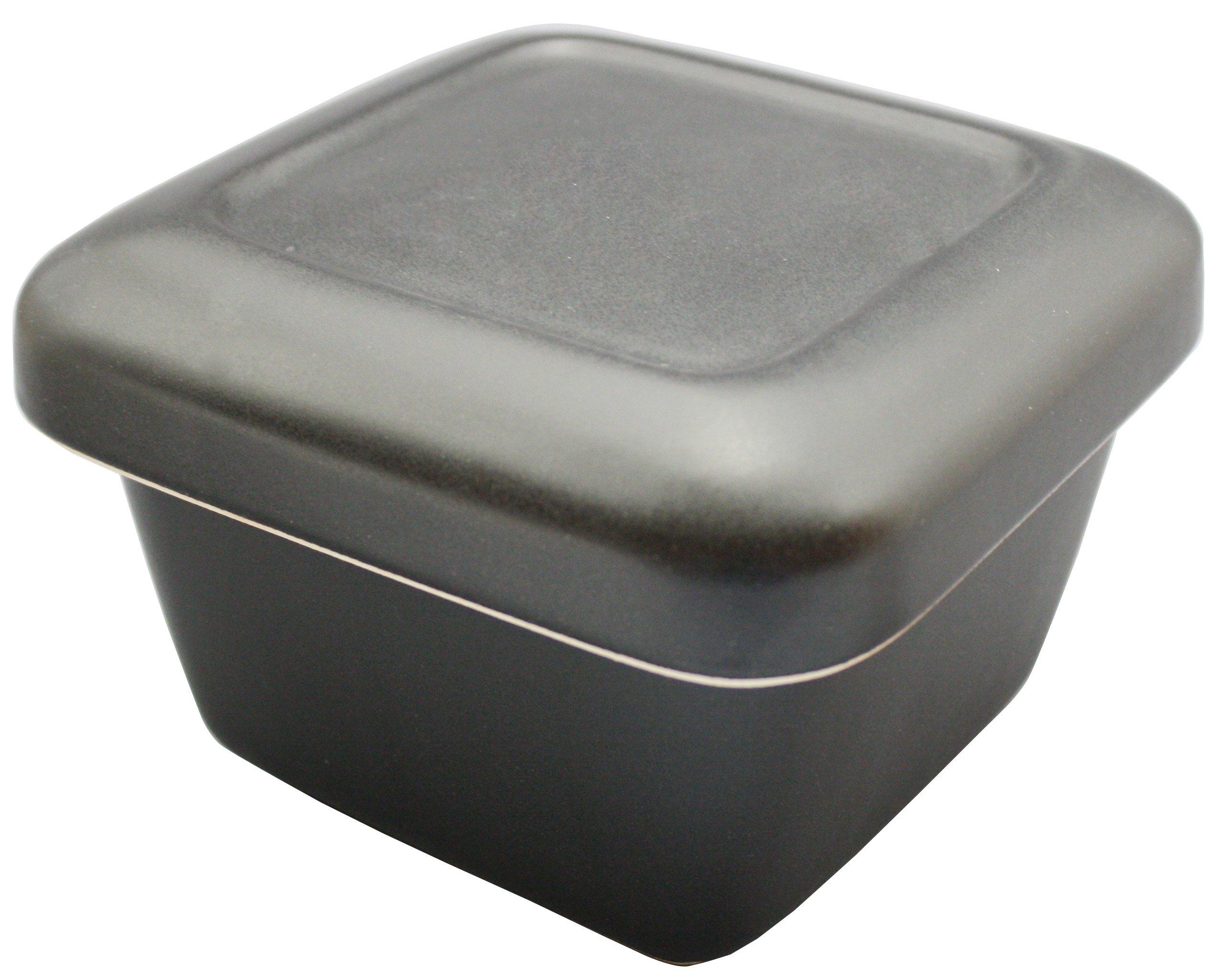 

Керамический контейнер для риса Santo Banko Ware, черная глазурь, квадратный, вместимость на вынос, сделано в Японии, 08923