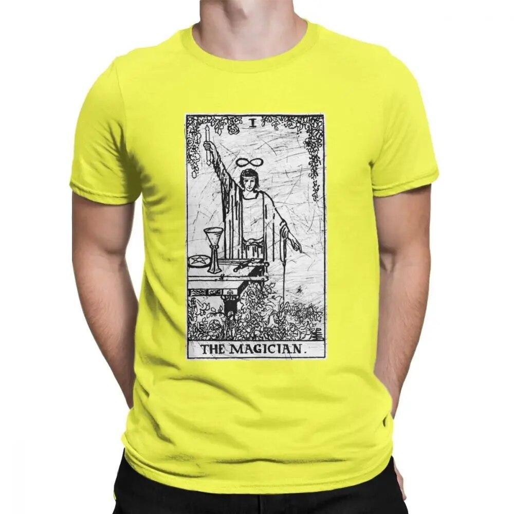 

Волшебник карты Таро Major Arcana оккультная футболка унисекс, новинка, хлопковая футболка, футболки с Новым годом 3XL