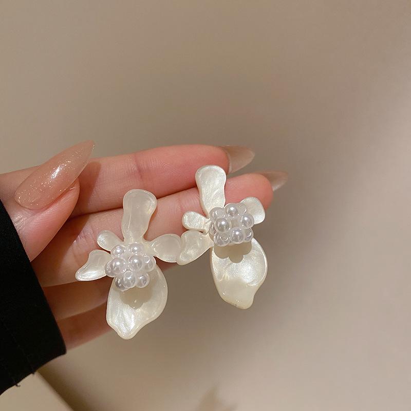 Elegant Fine Crystal Snow Gauze Bowknot Earrings for Women Girl Romantic Temperament Dangle Earrings Wedding Jewelry Accessories