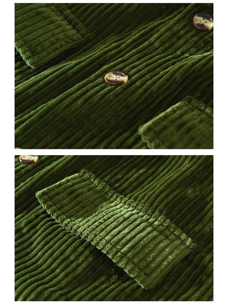 Men's Autumn/Winter Corduroy Long-Sleeve Casual Shirt Jacket