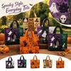 Halloween-Tasche für Damen und Herren, Wiederverwendbare Party-Tasche aus Polyester für Süßigkeiten, Einkaufen und den täglichen Gebrauch