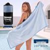 Portable Quick-Dry Solid Color Sports Towel for Outdoor and Beach Use
