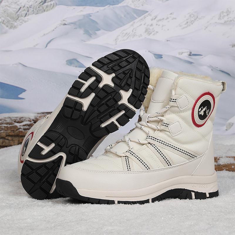 TUINANLE Damenschuhe Schneestiefel Gefüttert Warm Fellfutter Mid-Calf Winterstiefel für Damen Rutschfeste Outdoor Stiefeletten