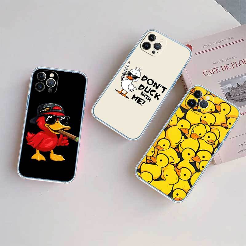 DUCK Cartoon Phone Case for Motorola Edge 20 30 S30 40 50 Fusion Lite Plus Pro Ultra Neo One Action Zoom Hyper Power Macro Vision