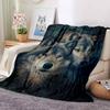 Wolf Pair Flannel Blanket Throw Blanket Soft Warm Sofa Bed Camping Car home Decor Unique Christmas Gift C9301799