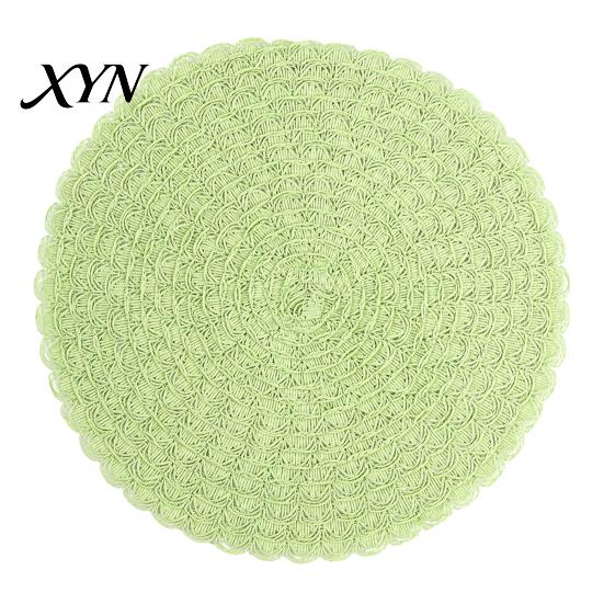 Flexible Silicone Dining Pads Round Insulated Placemat for Table, Heat Resistant Paper Place Mat, Waterproof Oil Proof Non Placemats Slip Coaster