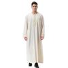 Men's Embroidered Zipper Robe - Middle Eastern Style, Spring/Summer
