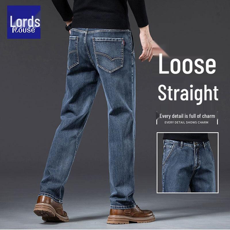LOTTUS Men's Slim Fit Straight Leg Stretch Jeans