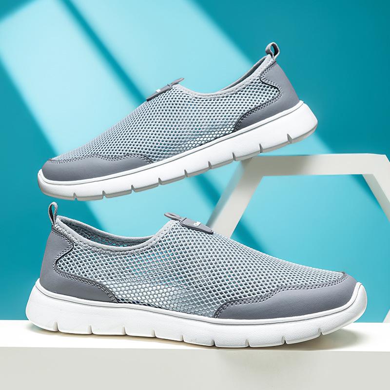 Summer Men'S Shoes Breathable Mesh Shoes Men'S Foot Casual Shoes Lazy One Pedal Spot Jinjiang Shoes