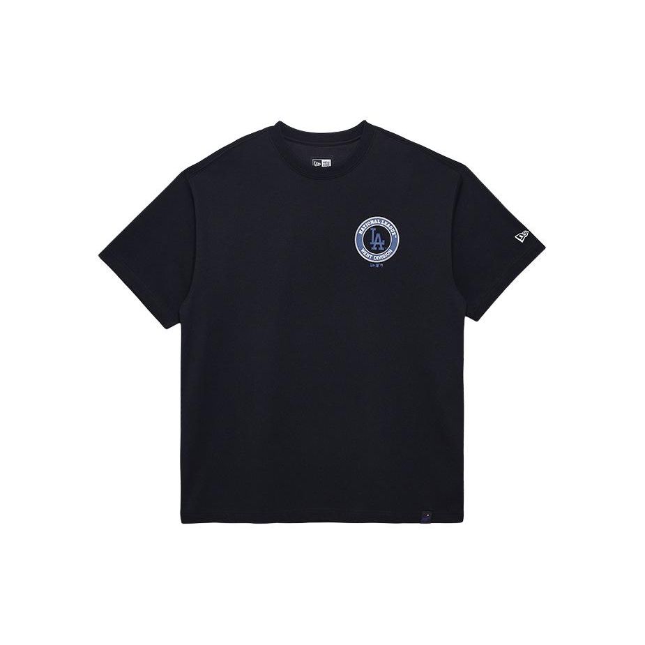 New Era SS24 MLB Los Angeles Dodgers NY Letter Print Crew Neck Short Sleeve T-Shirt Unisex Tops Black 14187402