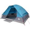 Dome Camping Tent for 4 Persons Blue Waterproof