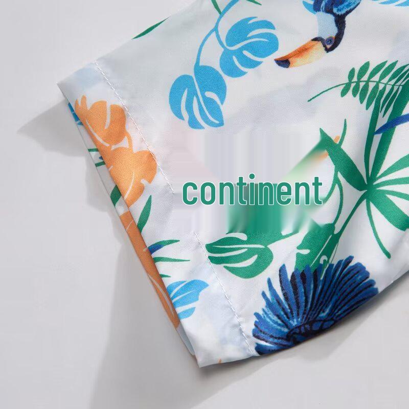Men's Hong Kong Style Floral Shirt & Quick-Dry Shorts Set - Retro, Loose, Summer, Plus Size